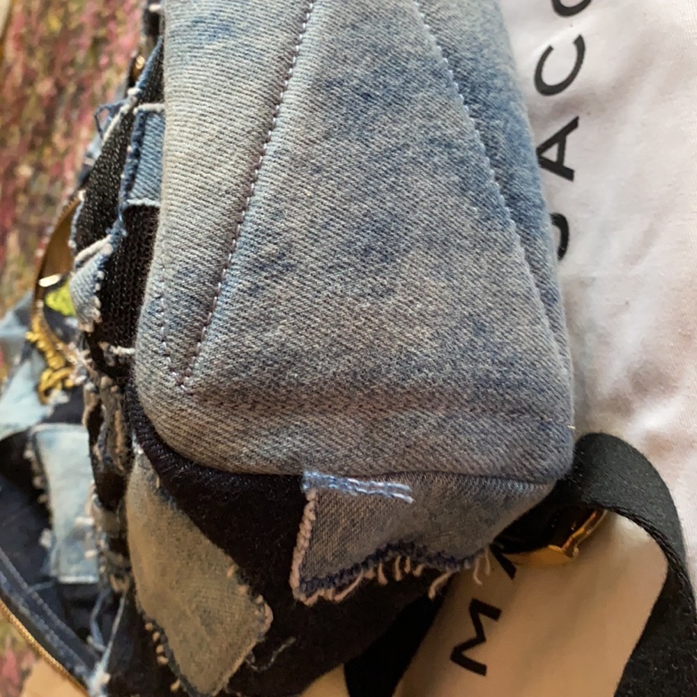 Marc Jacobs Paradise Patch Patchwork Denim Biker … - image 8